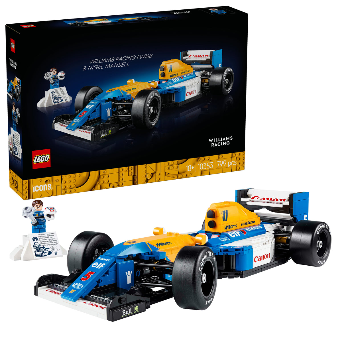 LEGO® Icons Williams Racing FW14B mit Nigel Mansell (10353)