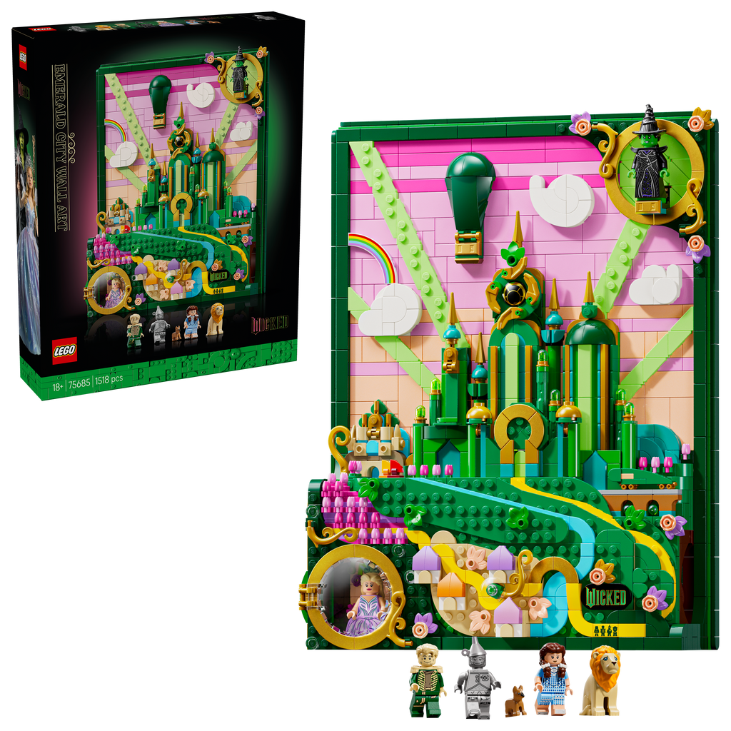 LEGO Wicked Emerald City Wandkunst (75685) – Set neu und versiegelt