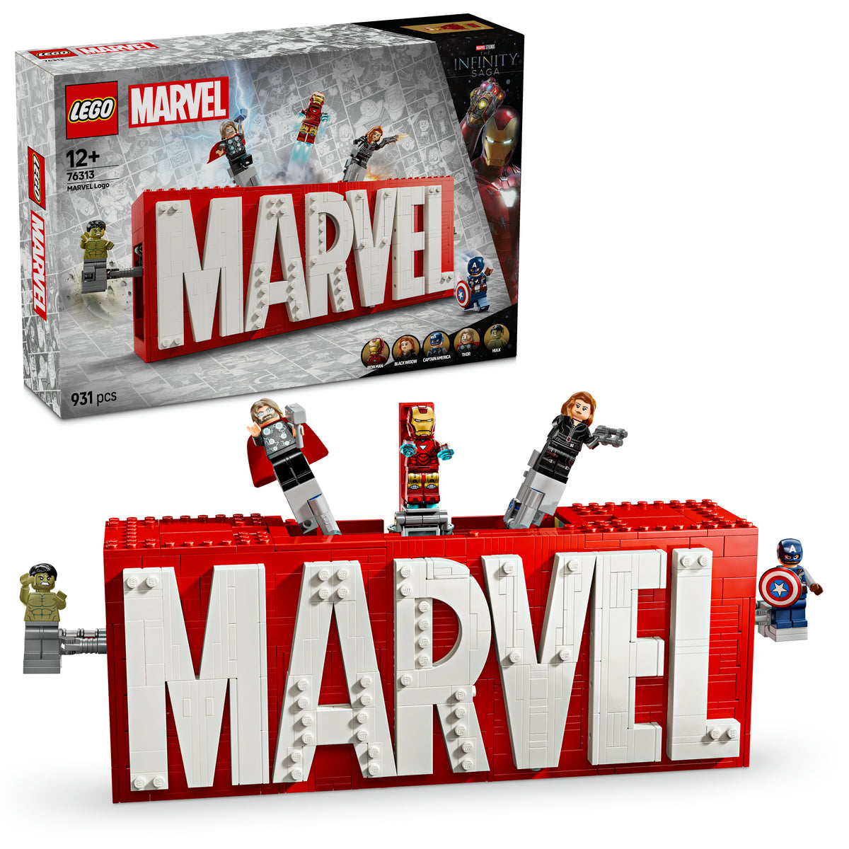LEGO® Marvel: MARVEL Logo & Minifiguren (76313)